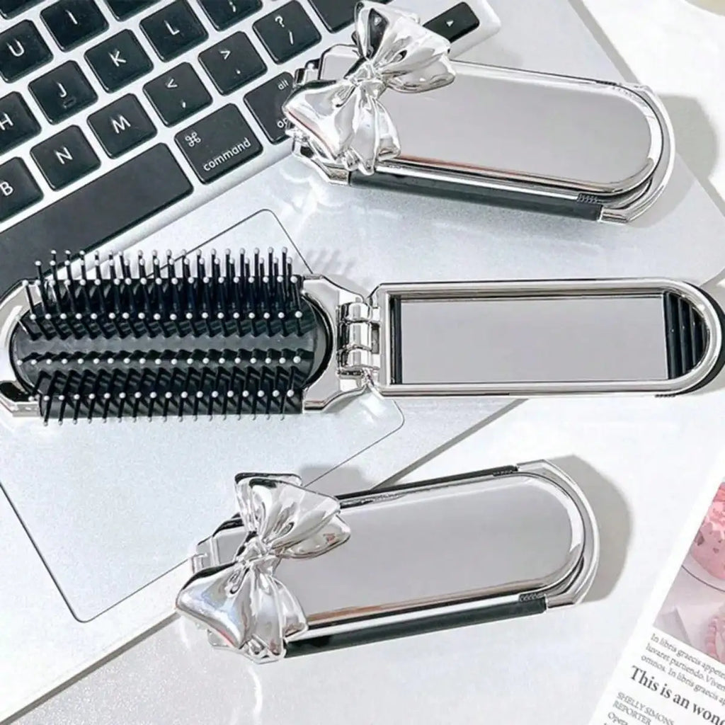 1pc Portable Compact Comb With Airbag And Handheld Makeup Mirror, Air Cushion Comb Ideal For Daily Use And Travel Hair Brush