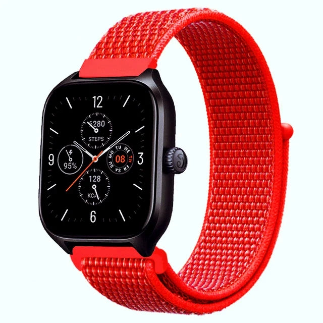 20mm 22mm Nylon Loop Band For Amazfit GTS 4/3/3pro/2e/GTS 2 Mini/GTR 4 47mm/GTR 2/Stratos 2 3 Strap For Amazfit Bip 3 Pro Correa