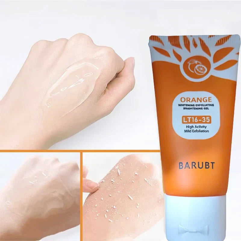 50g Orange Exfoliating Gel For Facial Body Gentle Orange Facial Scrub Body Cleansing Gel Dead Skin Remover Scrub Skin Cleaning