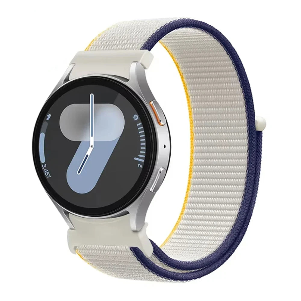 Band For Samsung Galaxy Watch 7/6/4/classic/5 pro 44mm 40mm wrist No Gaps Nylon sport loop correa bracelet Galaxy Watch 7 Strap