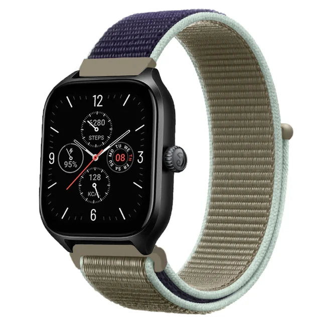 Nylon Loop Band For Amazfit GTS 4/3/3pro/2e/GTS 2 Mini/GTR 4 47mm/GTR 2/Stratos 2 3 Strap For Amazfit Bip 3 Pro Correa