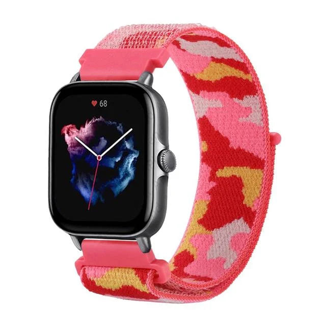 20mm 22mm Nylon Loop Band For Amazfit GTS 4/3/3pro/2e/GTS 2 Mini/GTR 4 47mm/GTR 2/Stratos 2 3 Strap For Amazfit Bip 3 Pro Correa