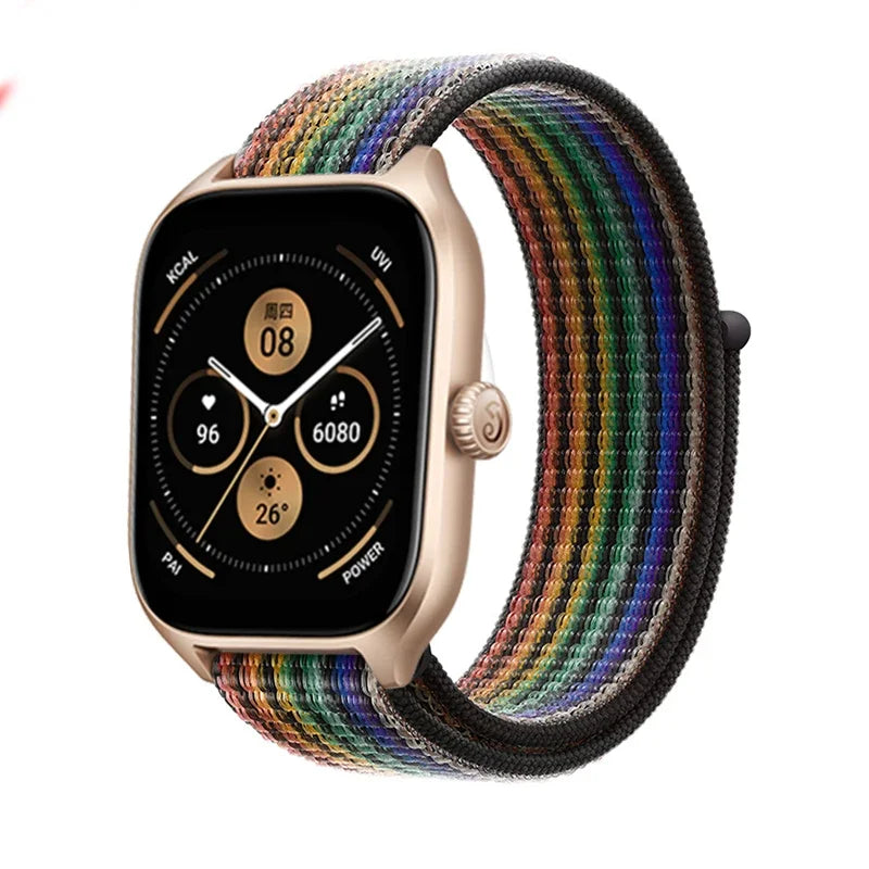 Loop Band For Amazfit GTS 4/3/2/2e Mini/GTR 4/3/Pro/GTR2/47mm/stratos Nylon 20mm/22mm Watch Bracelet Amazfit bip-U-S-lite strap