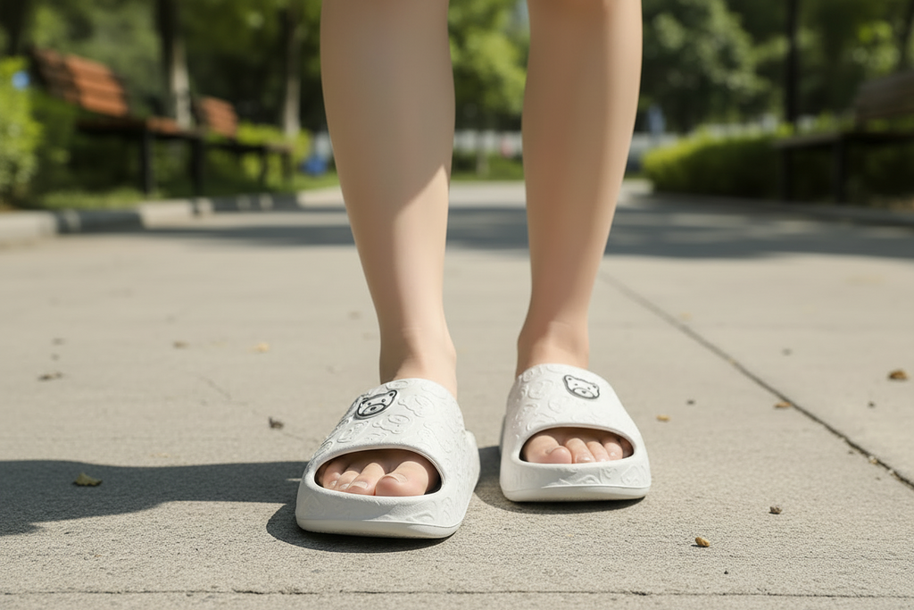 Summer Fashion Men's Slippers Printting Little Bear Sandals Indoor Bathroom Non-slip Soft Women Dormitory Casual Shoes Couple