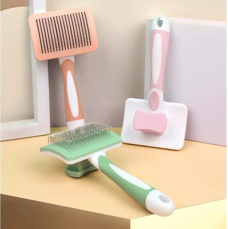 Cat Comb Automatic Cat Hair Remover Self-cleaning Cats Brush Massage Dog Comb Cats Hair Removal Dog Brushes Pet Grooming Brush
