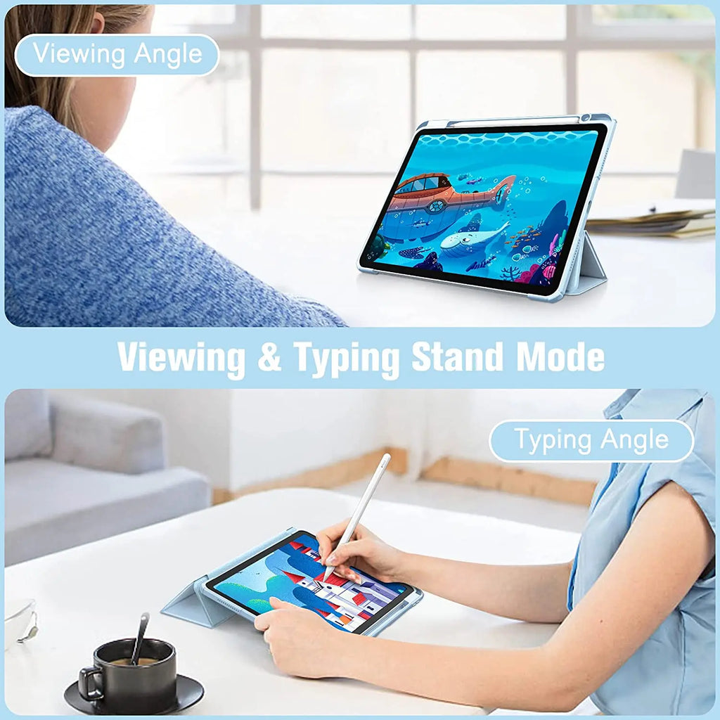 iPad Case 10.2 9th 8th 7th 10 10th Generation Pro 11 13 2024 12.9 2022 Cover Pencil Holder Funda For iPad Air 5 4 10.9 Cases