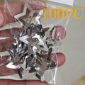 10/25/50/100pcs Y2K Silver Star Hair Clips High Quality Star Hair Clip Metal Clip Silver Pentagram Bb Clip Hair Accessory