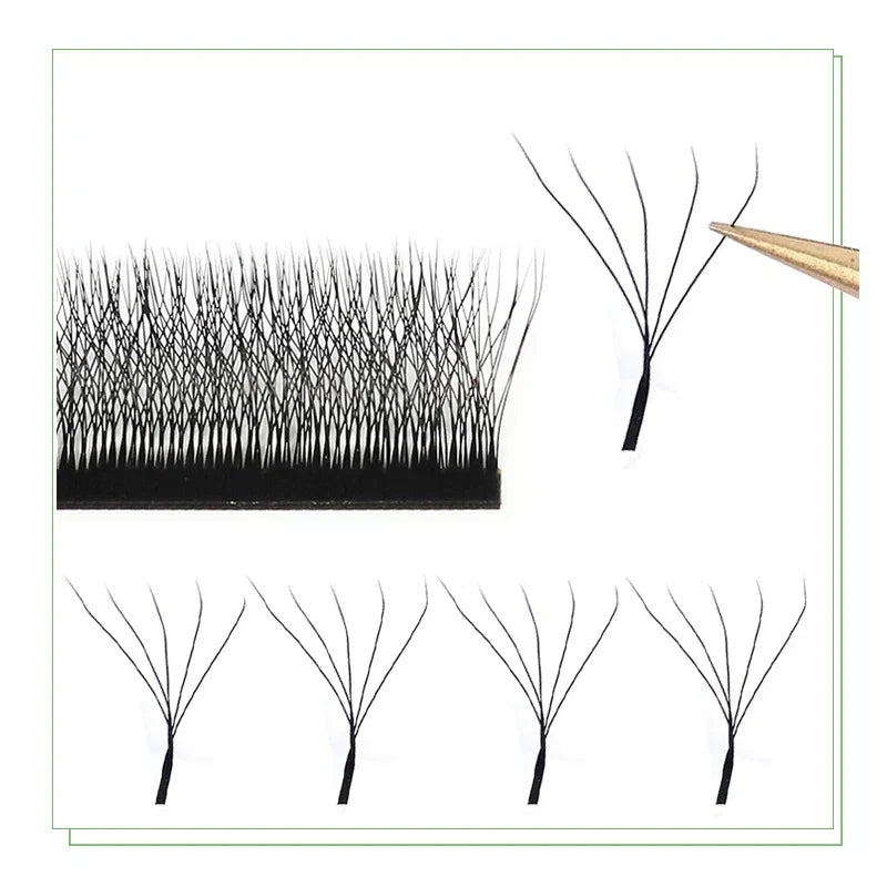MARIA 5D W Lashes Easy Fan Eyelash Extensions Wholesales Y Premade Volume 12 Rows W Style Natural Soft Private Logo