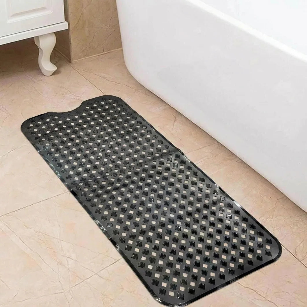 1pc Cartoon Extra Long Bathtub Mat 40x100cm Non Slip Bath Mat for Bathroom Tubs Shower Mats with Suction Cups & Drain Holes