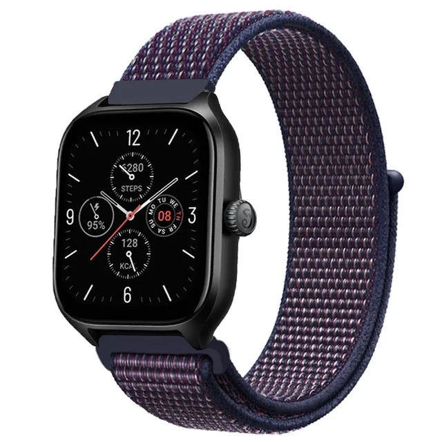 Nylon Loop Band For Amazfit GTS 4/3/3pro/2e/GTS 2 Mini/GTR 4 47mm/GTR 2/Stratos 2 3 Strap For Amazfit Bip 3 Pro Correa