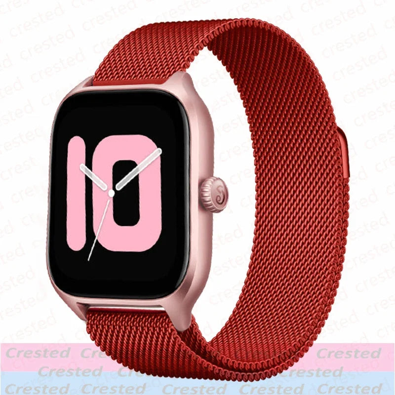 20mm/22mm Milanese band For Amazfit GTS/2/2e/3/4/GTS2 Mini/GTR 42mm/47mm/GTR2/3/4/Pro stratos Metal Bracelet Amazfit bip strap