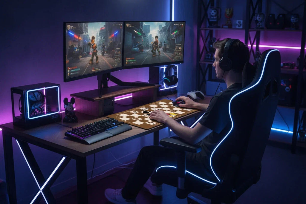 Mickey & Minnie Pro Gamer Desk Mat