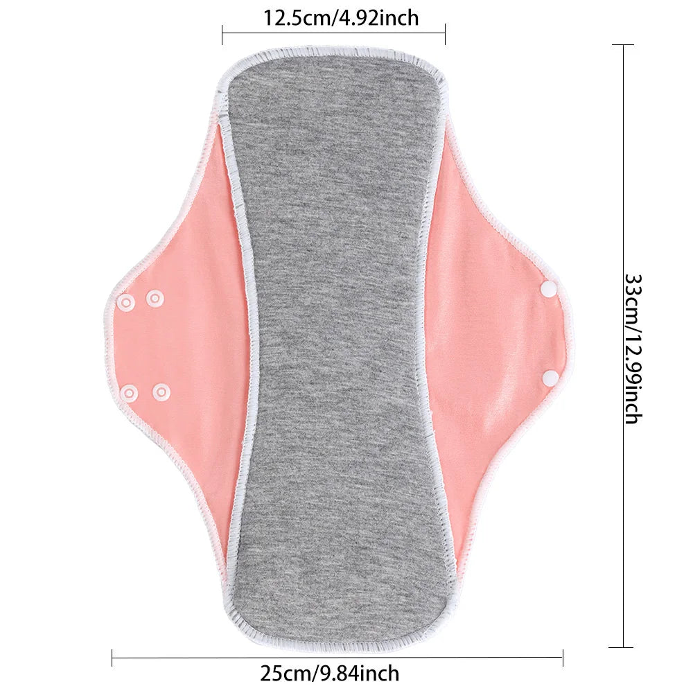 AIO Large Washable Graphene Incontinence Pads Cotton Panty Liner Heavy-flow Menstrual Pads Cloth Tampons Urinary Sanitary Pads