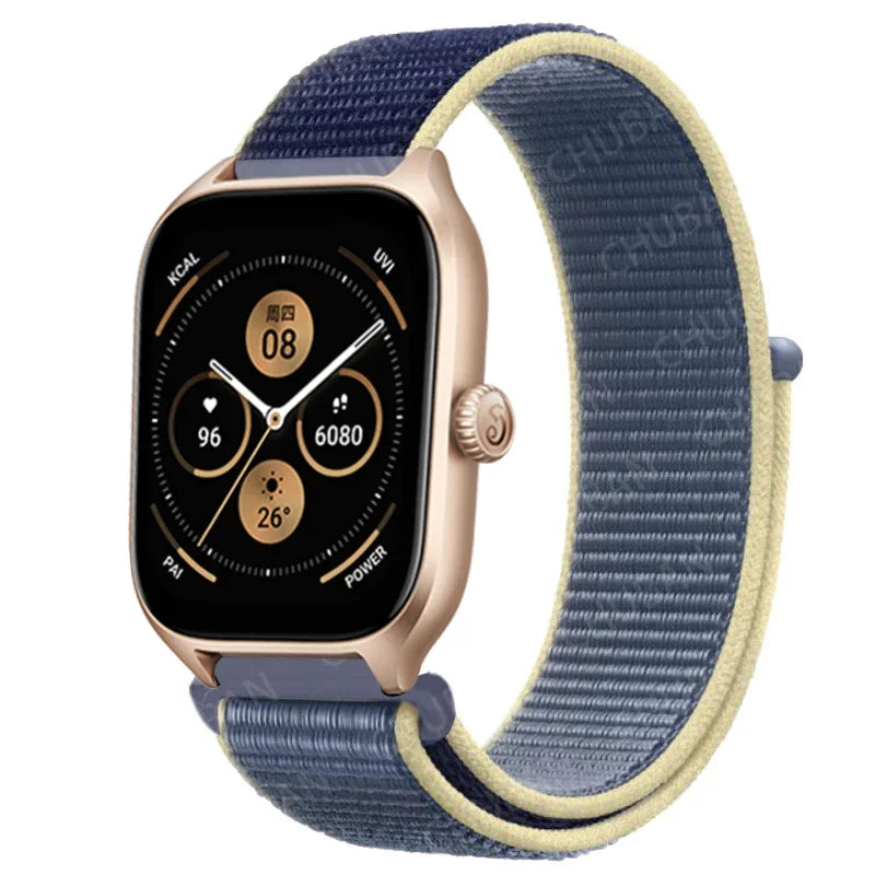 Loop Band For Amazfit GTS 4/3/2/2e Mini/GTR 4/3/Pro/GTR2/47mm/stratos Nylon 20mm/22mm Watch Bracelet Amazfit bip-U-S-lite strap