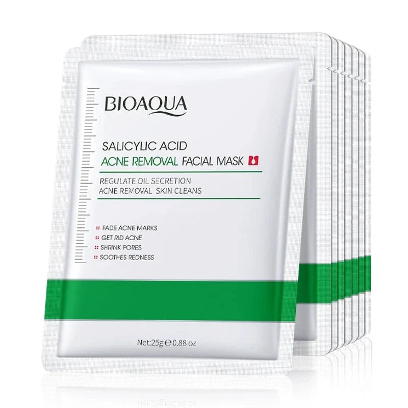BIOAQUA Salicylic Acid Acne Removal Facial Masks Moisturizing Anti-Aging Nourishing Anti Acne Face Mask Skin Care Products