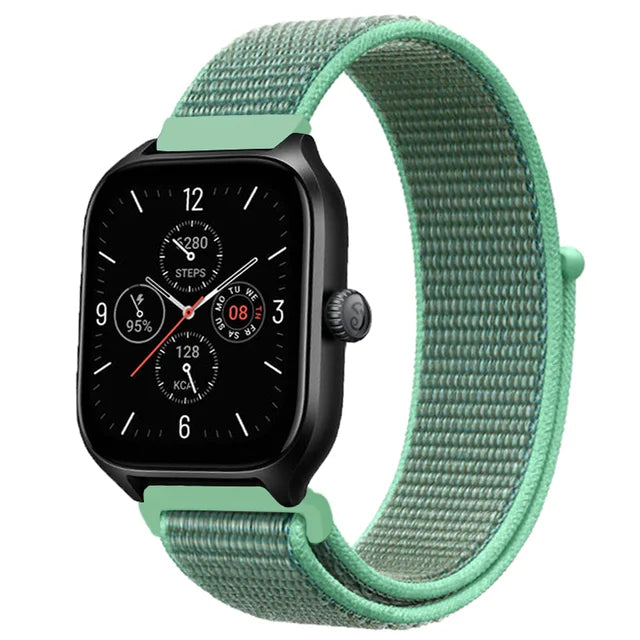 20mm 22mm Nylon Loop Strap for Amazfit GTR 42 47mm/GTR2/2e/3/3 Pro/4/GTS/GTS2/mini/3/4 Bracelet for Amazfit Bip-U-S/Stratos 2 2S