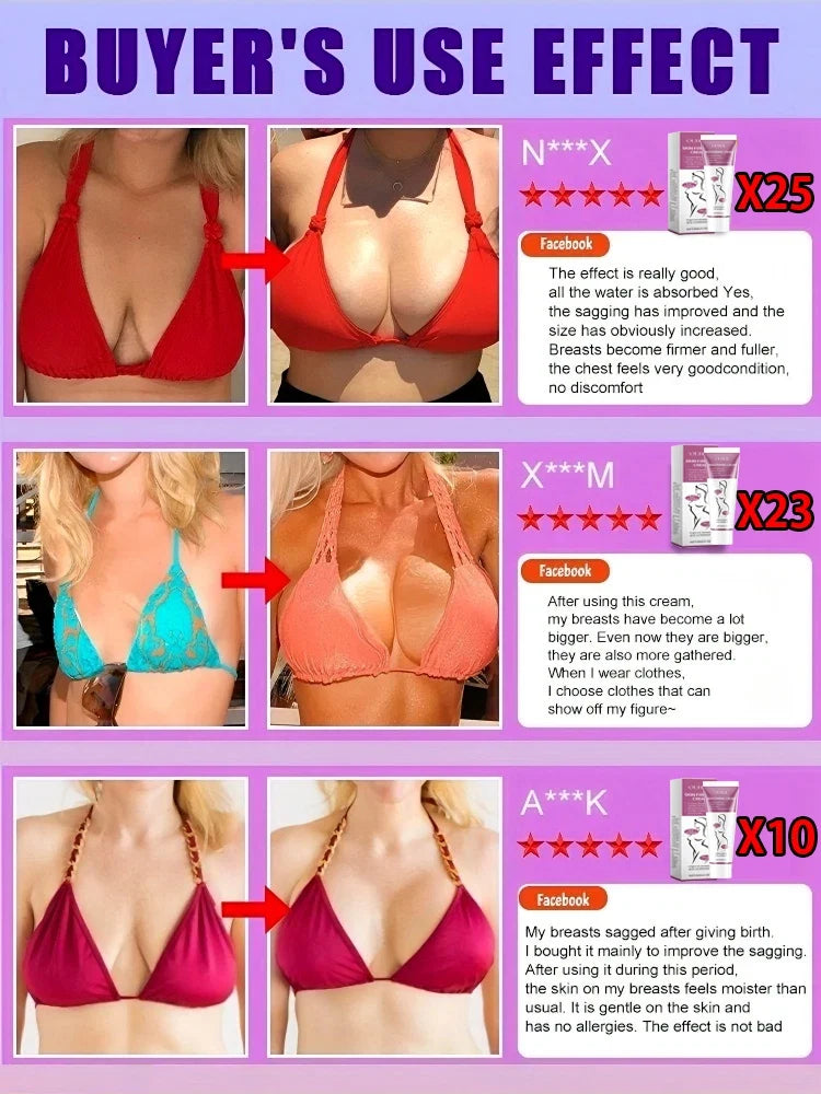 Fast Breast Growth Enlargement Cream Chest Lift Firm Enhancer Care Oil Butt Breast Plump Growth Massage Boobs Bigger Body Care