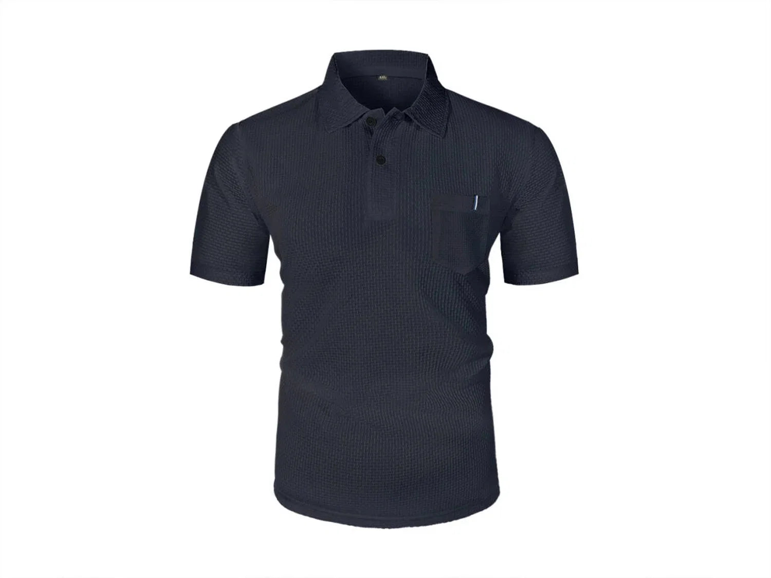 Cool Breeze Men’s Summer Ice Silk Lapel Pocket Polo Shirt