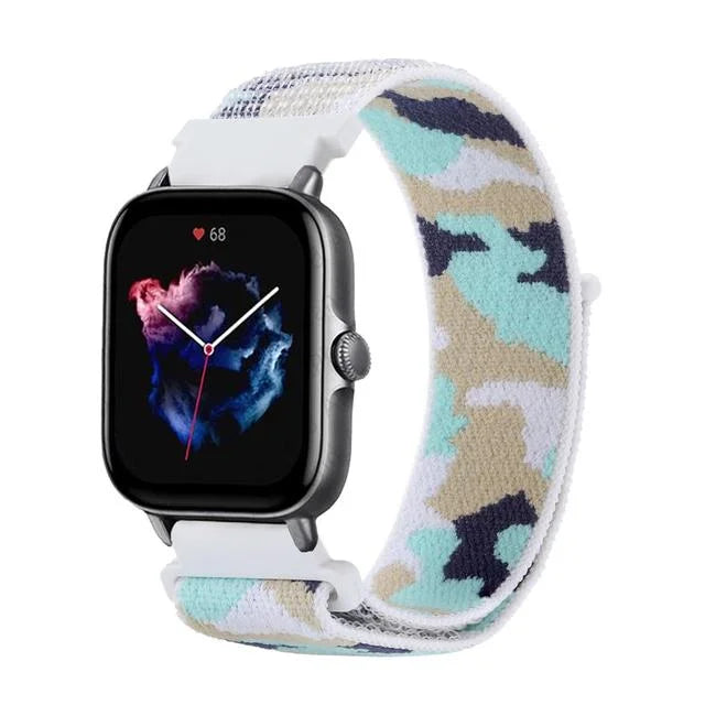 20mm 22mm Nylon Loop Band For Amazfit GTS 4/3/3pro/2e/GTS 2 Mini/GTR 4 47mm/GTR 2/Stratos 2 3 Strap For Amazfit Bip 3 Pro Correa