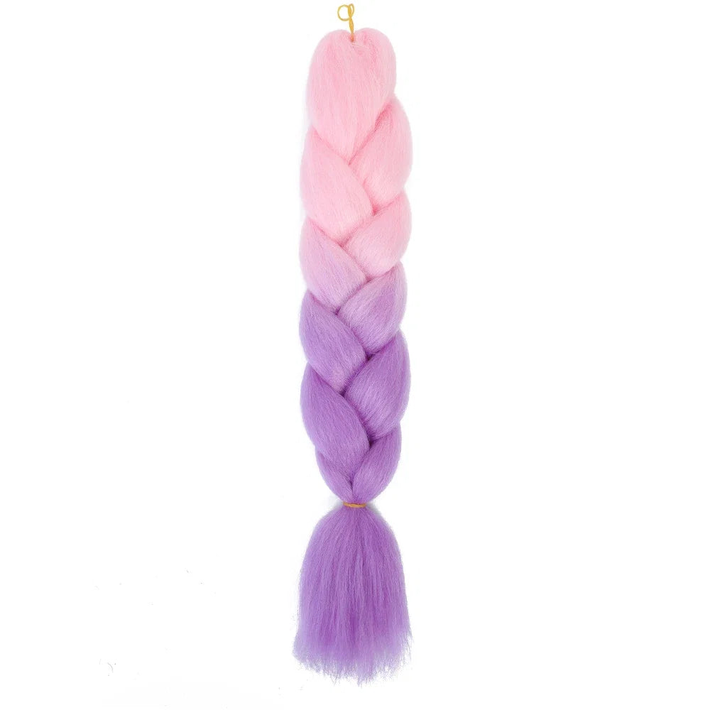 AZQUEEN 24 Inch Jumbo Braids Extensions Synthetic Braiding Hair Afro Ombre Color kanekalon Hair for Children Braid