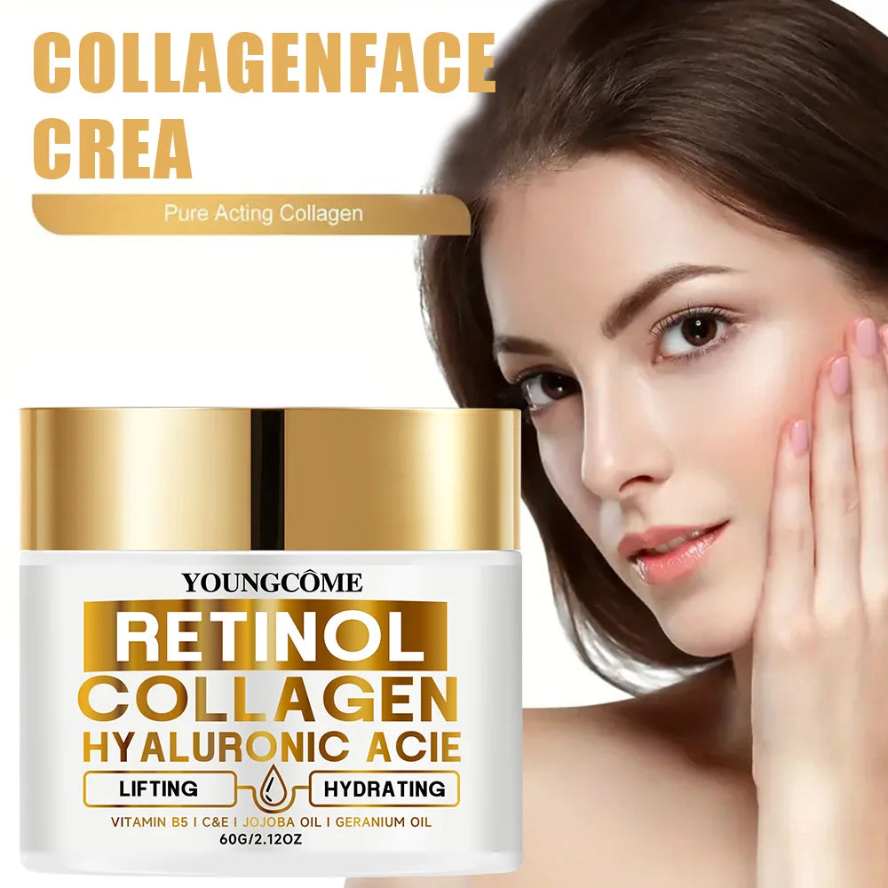 Retinol Face Cream Moisturizing Wrinkle Remover Collagen Hyaluronic Acid Creams Skin Care Cosmetic for Women&Men