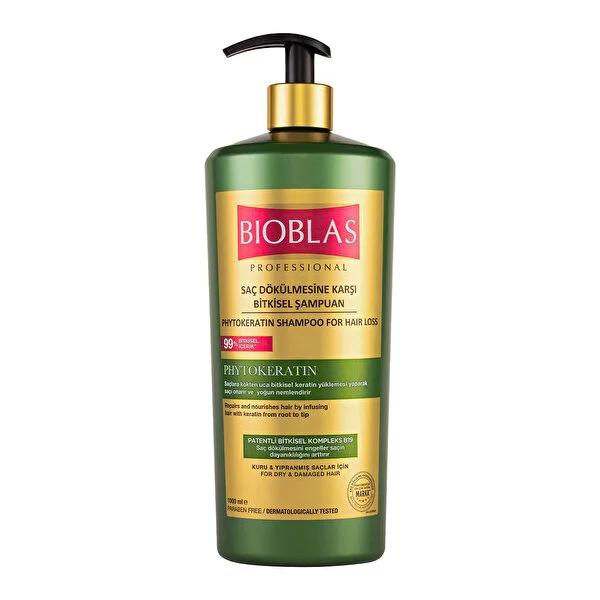 Bioblas Phytokeratin Shampoo: Herbal Therapy for Dry, Damaged Hair & Hair Loss Prevention - Plant-Based Keratin, Strengthens & Repairs (33.8 fl oz)