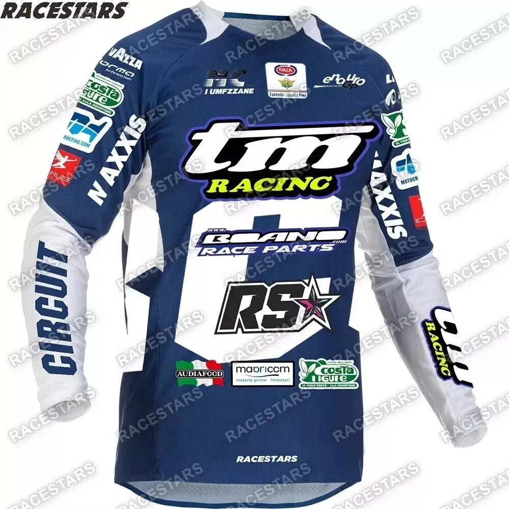 2026 Men's Sunscreen Off Road Motorcycle Sportswear Tm Racing Long Sleeve Off Road Motorcycle Endurance Race Mountain Bike Shirt