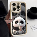 Panda Soft TPU Case For iPhone 15 Pro Max Cases iPhone 16 13 14 11 12 7 8 Plus SE  15promax 15pro 16pro 16promax Cover Funda