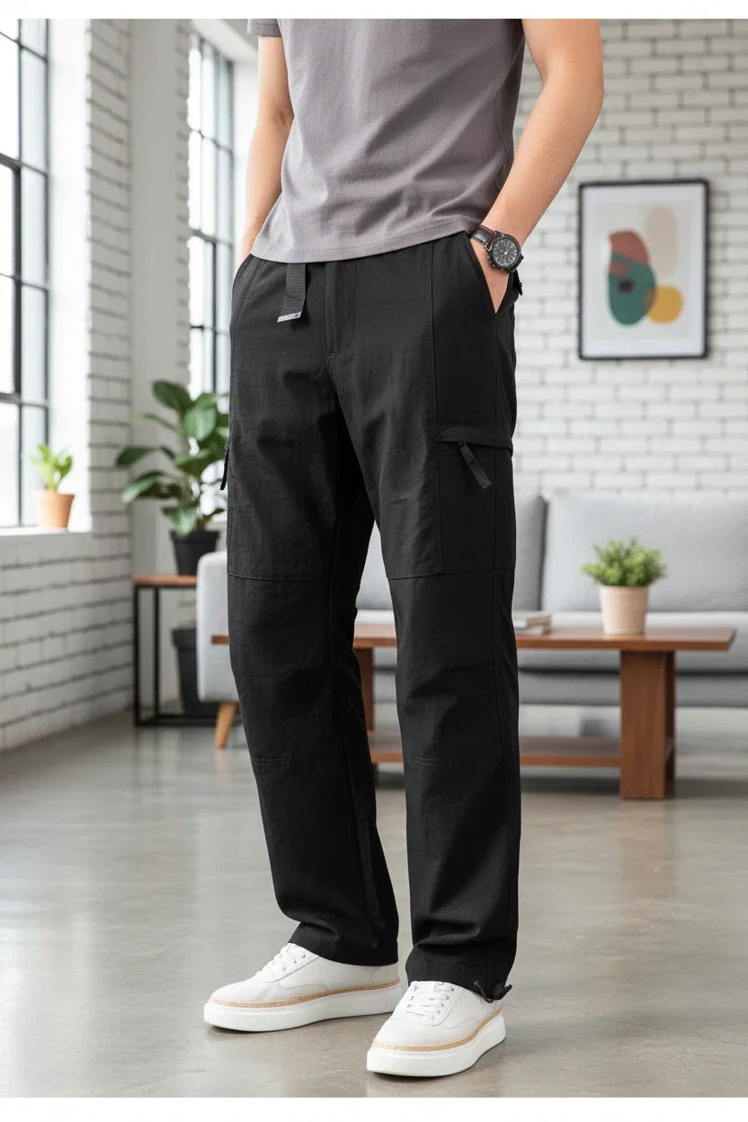 Men’s 2026 Ice Silk Quick Dry Hiking & Travel Pants – Lightweight Outdoor Casual Summer Wear