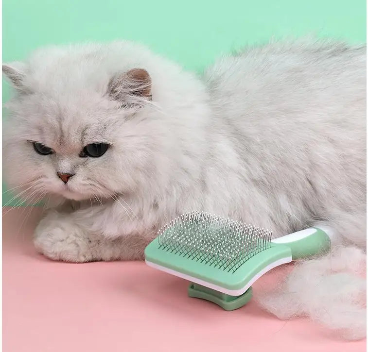 Cat Comb Automatic Cat Hair Remover Self-cleaning Cats Brush Massage Dog Comb Cats Hair Removal Dog Brushes Pet Grooming Brush