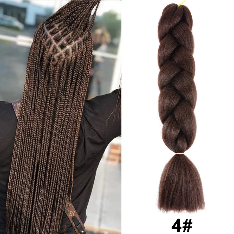 Jumbo Braiding Hair Synthetic Crochet Braids Hair Knotless Braids For Box Braids Senegales Tribal Braids Yaki Hair Extensions