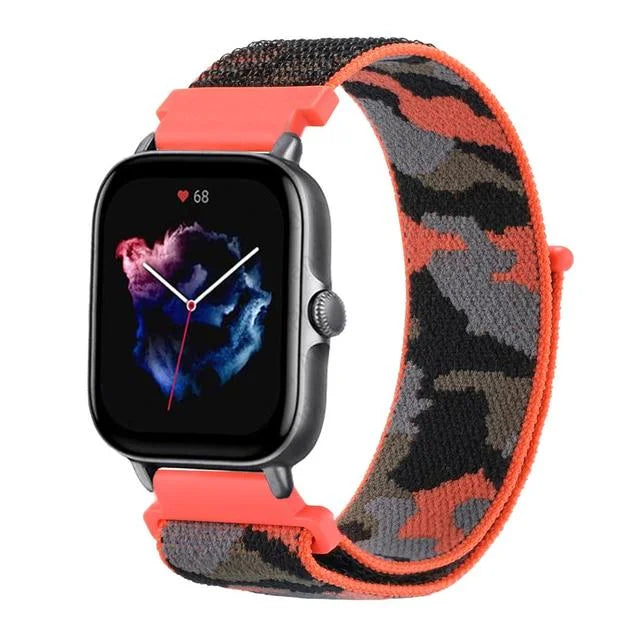 20mm 22mm Nylon Loop Strap for Amazfit GTR 42 47mm/GTR2/2e/3/3 Pro/4/GTS/GTS2/mini/3/4 Bracelet for Amazfit Bip-U-S/Stratos 2 2S
