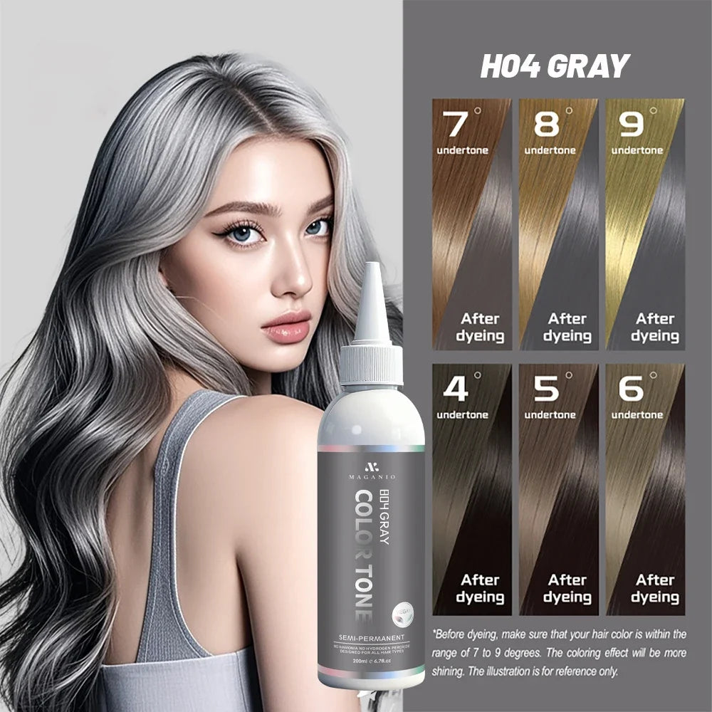 200ml plant-based hair dye, long-lasting color, easy to apply, covers gray hair, repairs damaged hair, and is easy to color.