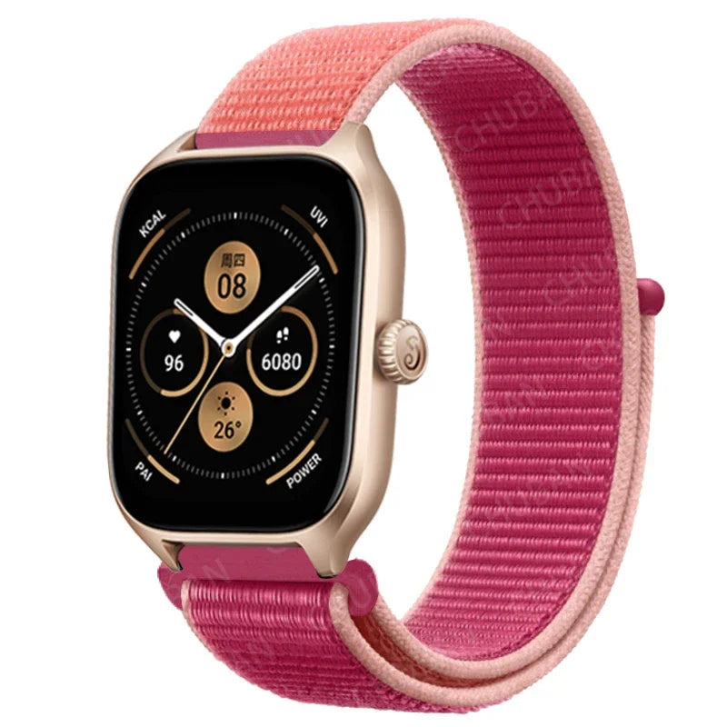 Loop Band For Amazfit GTS 4/3/2/2e Mini/GTR 4/3/Pro/GTR2/47mm/stratos Nylon 20mm/22mm Watch Bracelet Amazfit bip-U-S-lite strap