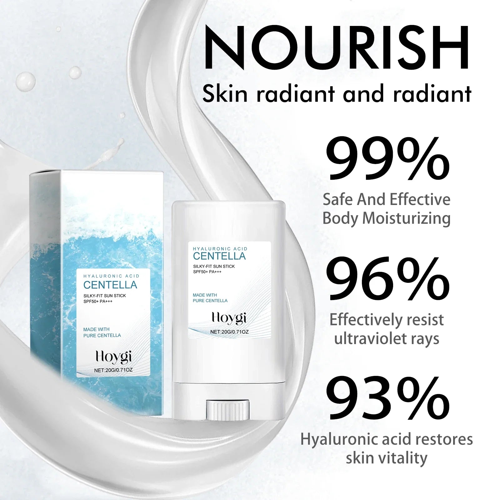 Sunscreen Stick SPF46 – Hyaluronic Acid Moisturizing Nourishing UV Repair for Outdoor