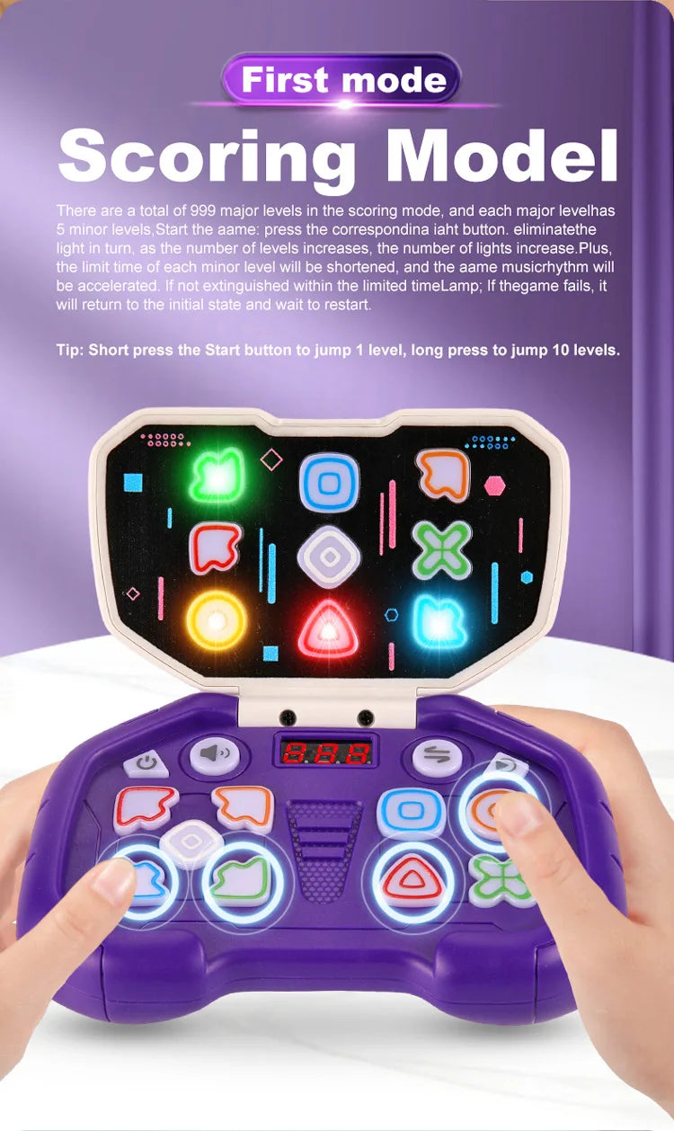 Push-button Quick Push Game Machine Toys Children Puzzles Decompression Music Level Games Breaking Handheld Flip Dancing Machine