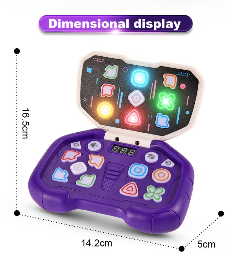 Push-button Quick Push Game Machine Toys Children Puzzles Decompression Music Level Games Breaking Handheld Flip Dancing Machine