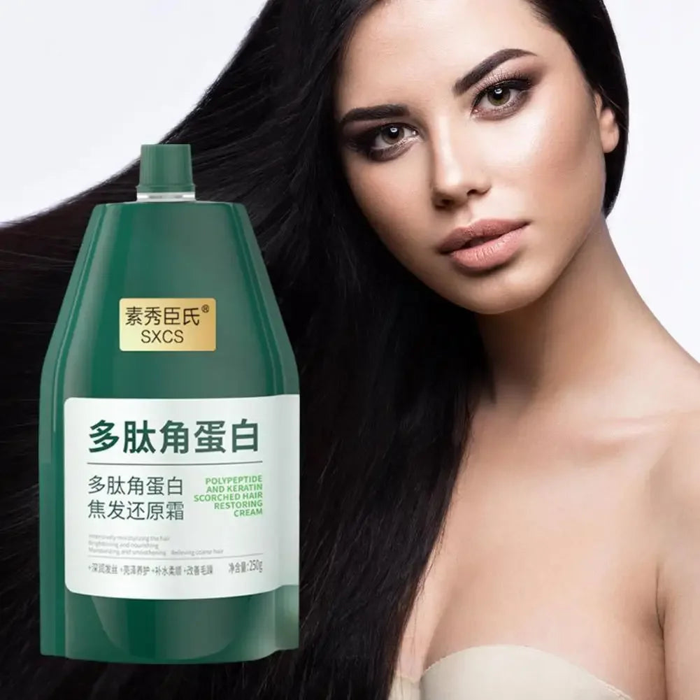 250g Polypeptide Keratin Deep Conditioner Hair Mask Keratin Hair Restoring Cream Dry Damaged Hair Treatment Burnt Hairs Restore