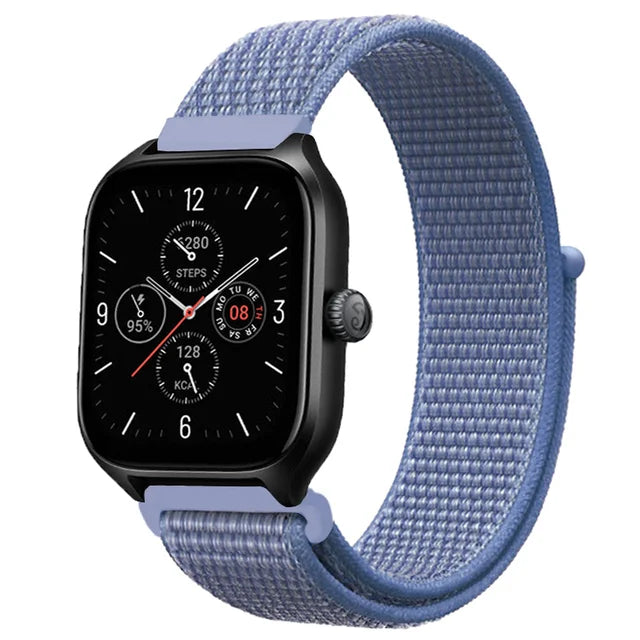 20mm 22mm Nylon Loop Band For Amazfit GTS 4/3/3pro/2e/GTS 2 Mini/GTR 4 47mm/GTR 2/Stratos 2 3 Strap For Amazfit Bip 3 Pro Correa