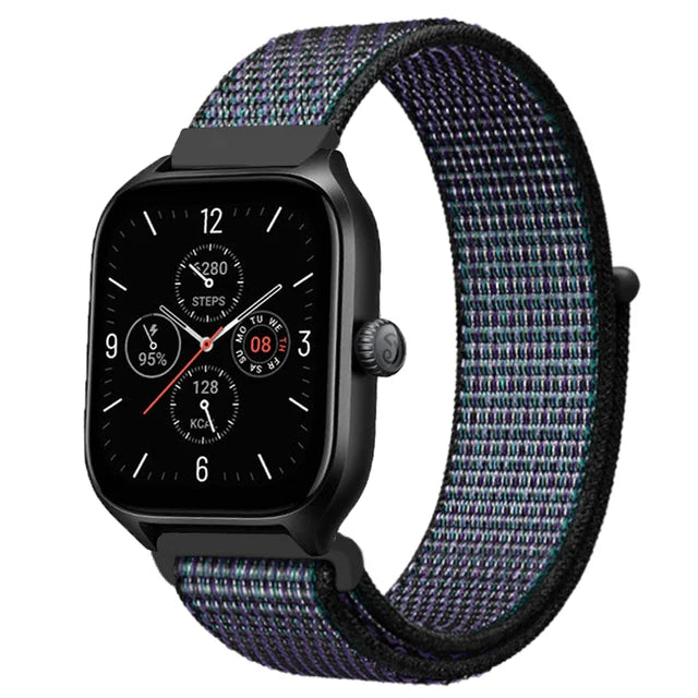 Nylon Loop Band For Amazfit GTS 4/3/3pro/2e/GTS 2 Mini/GTR 4 47mm/GTR 2/Stratos 2 3 Strap For Amazfit Bip 3 Pro Correa