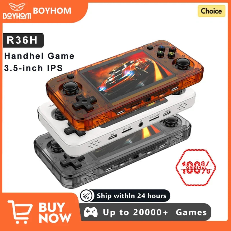 BOYHOM New R36H Retro Handheld Console Open-Source Linux System Classic Game Console