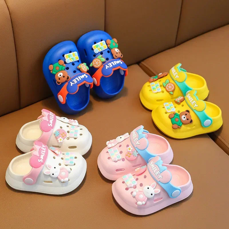 2026 Summer Baby Girl Sandals Cute Cartoon Slippers Newborn Infant Indoor Bath Anti-slip Shoes Baby Boy Beach Sandals