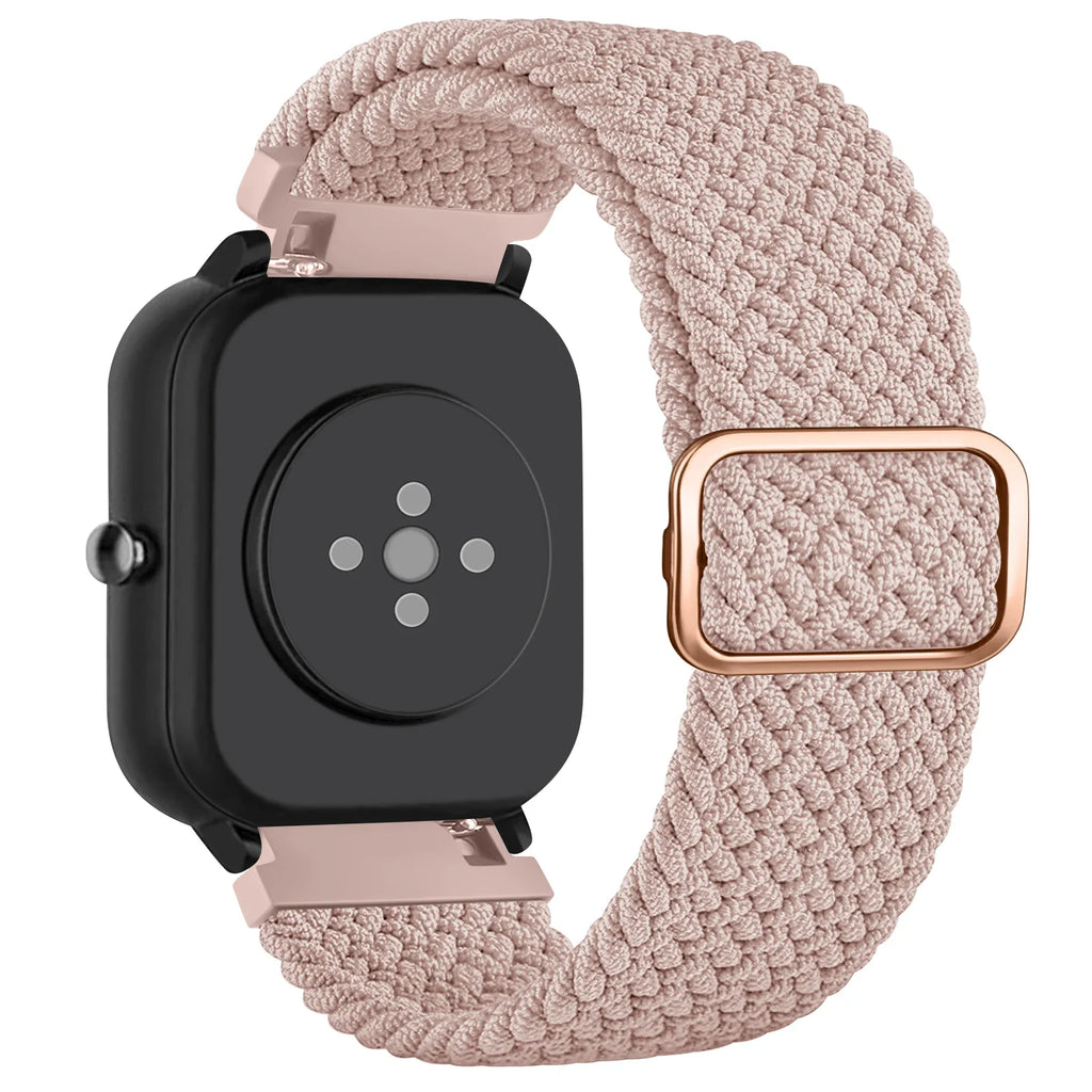 Elastic Braided Band For Amazfit GTS 2 4 Mini/GTR 42mm/GTS 2 3 2e/Bip youth/Bip S Lite/Bip Pace Lite/Bip U/Bip 3 Pro Strap Band