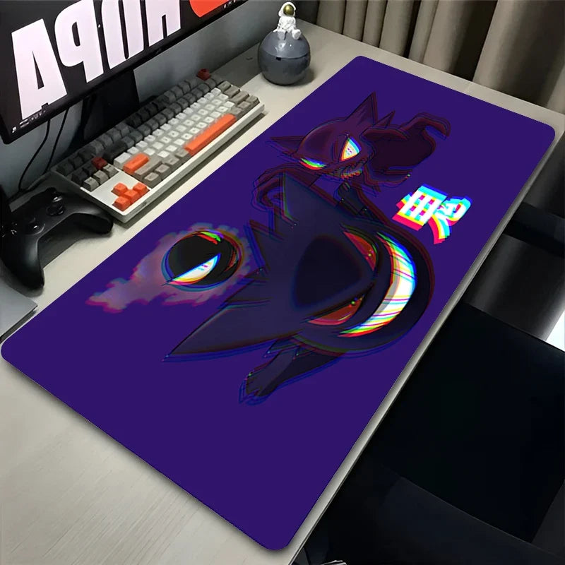 Colorful Gaming Keyboard Rug Laptop Japan Cool Anime Mouse Pad XXL Black P-pokemonS Desk Mat PC G-gengar Gamer Cabinet Mousepad