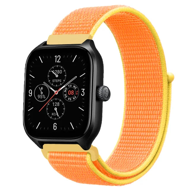 20mm 22mm Nylon Loop Strap for Amazfit GTR 42 47mm/GTR2/2e/3/3 Pro/4/GTS/GTS2/mini/3/4 Bracelet for Amazfit Bip-U-S/Stratos 2 2S