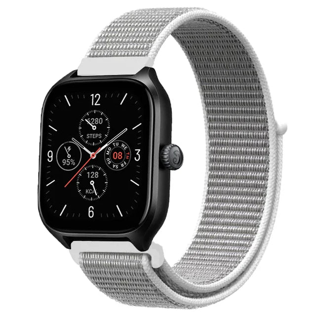 20mm 22mm Nylon Loop Band For Amazfit GTS 4/3/3pro/2e/GTS 2 Mini/GTR 4 47mm/GTR 2/Stratos 2 3 Strap For Amazfit Bip 3 Pro Correa