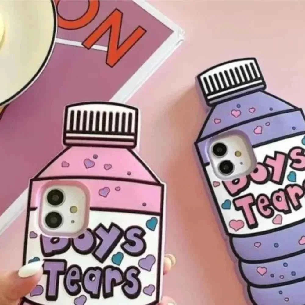 For iPhone 16 promax 15 14 Pro Max 13 12 11 7 8 Plus 6 6s SE 3D Cartoon Water Bottle Phone Case Soft Silicone Cover