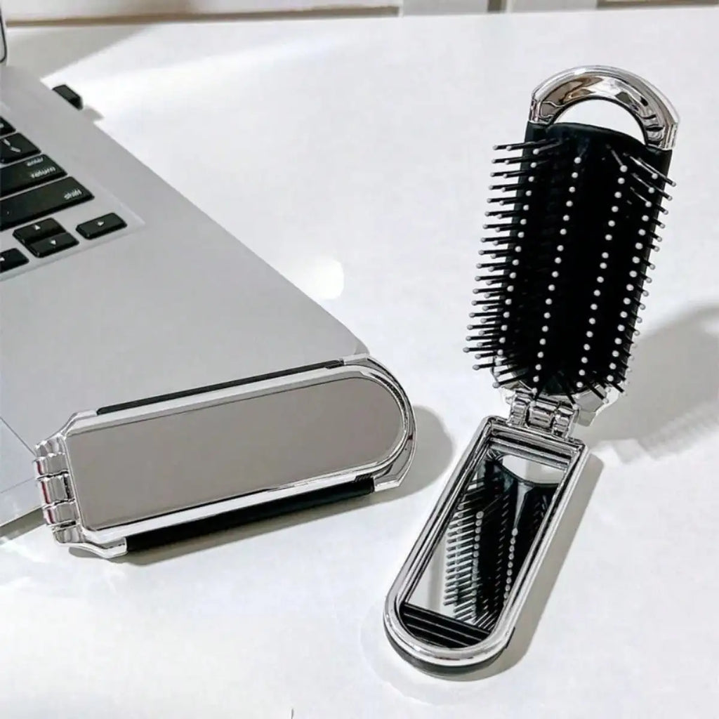 1pc Portable Compact Comb With Airbag And Handheld Makeup Mirror, Air Cushion Comb Ideal For Daily Use And Travel Hair Brush