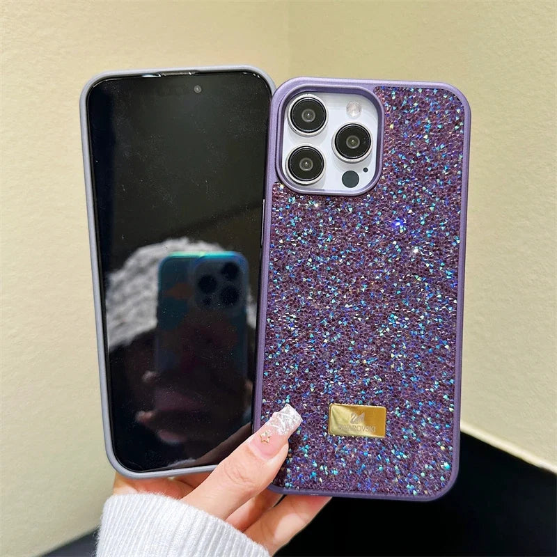 Luxury Shiny Diamond Phone Case For iPhone 16 15 14 Pro Max Plus 16SE 13 12 11 Fashion Star Diamond Soft Rubber Protective Cover