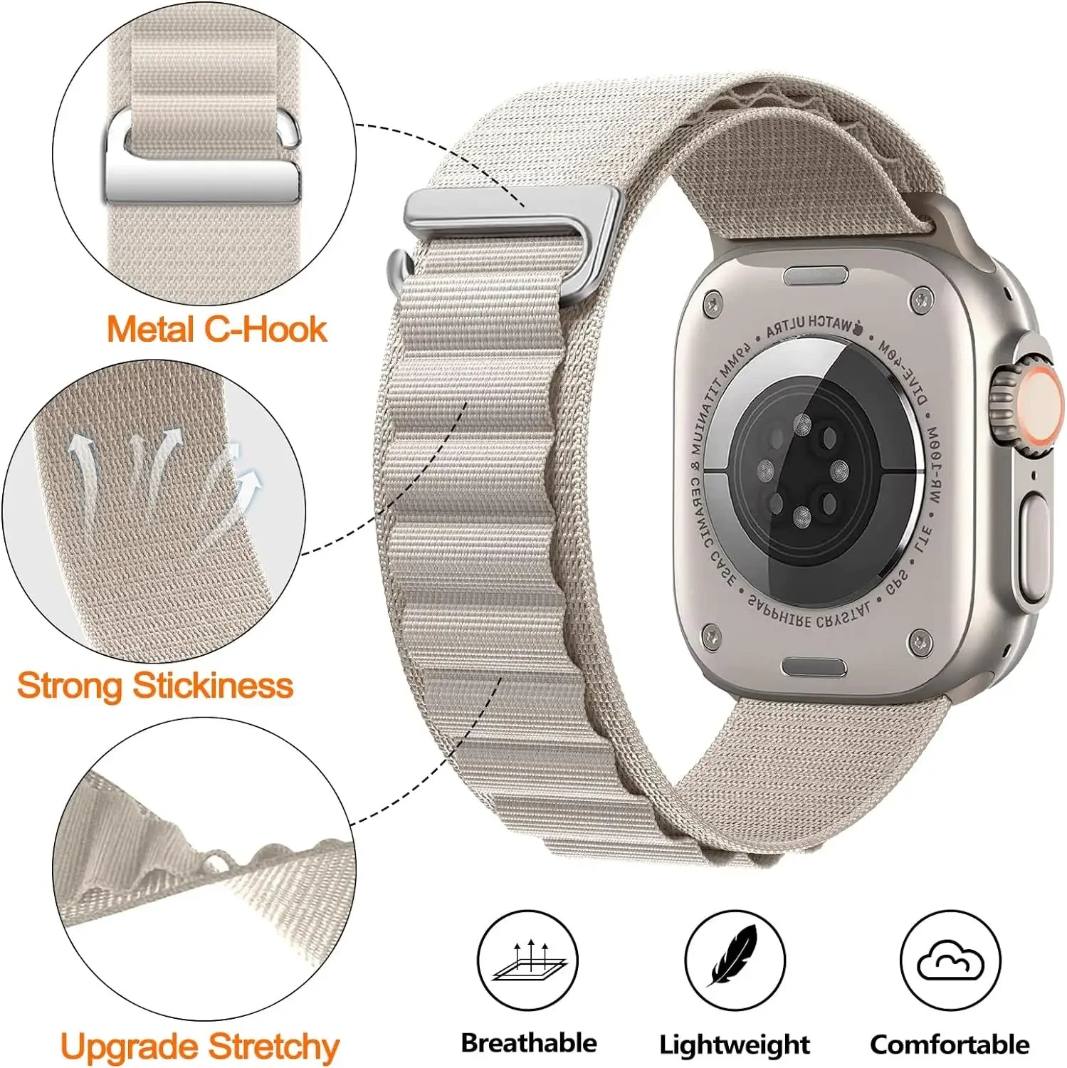 Alpine Loop Nylon Strap For Samsung Galaxy Watch 7 Ultra 47mm Band Sport Bracelet  Watchband For Samsung Galaxy Ultra 7 Bracelet